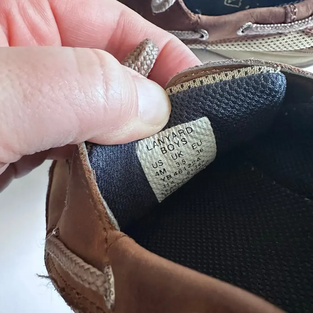 Sperry Top-Sider Lanyard Tan Boat Shoes - Size 4